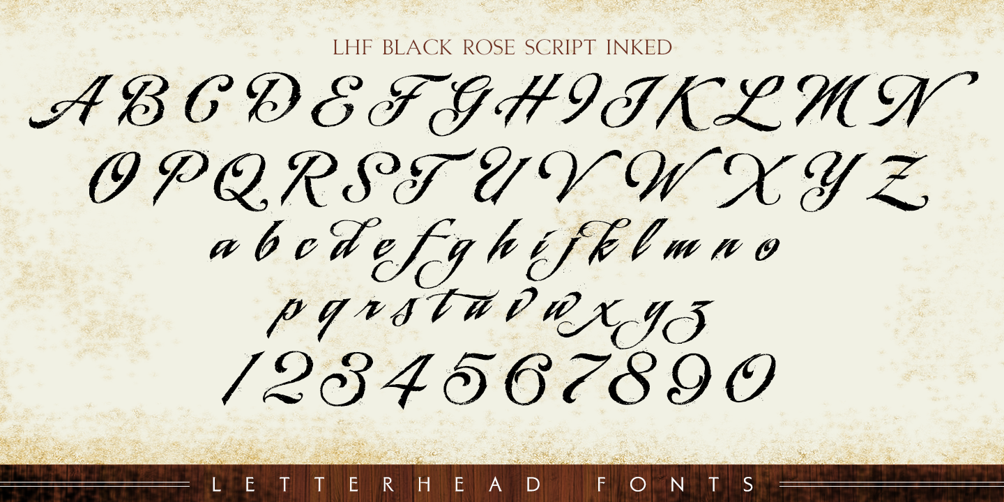 Przykładowa czcionka LHF Black Rose Script #4